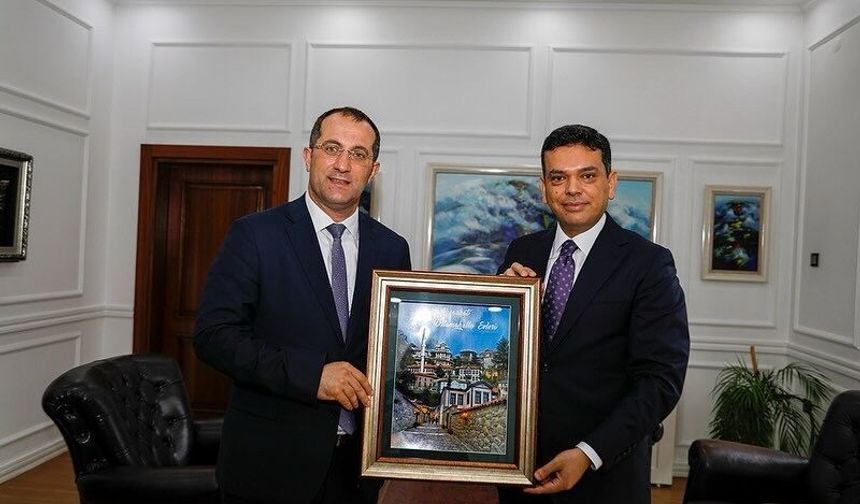 BAŞKAN EKİM'DEN KAYMAKAM ŞAHİN'E HAYIRLI OLSUN ZİYARETİ