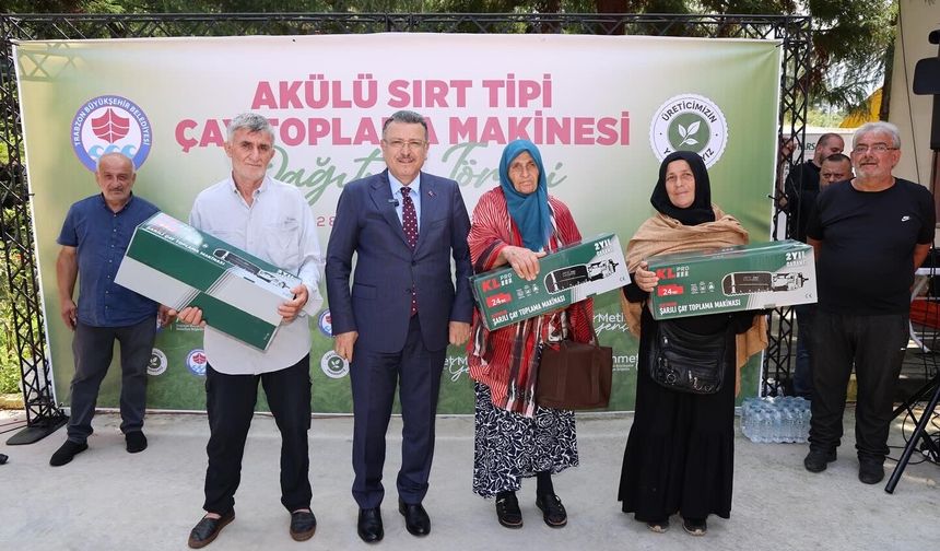 BÜYÜKŞEHİR’DEN ÇAY ÜRETİCİSİNE DESTEK