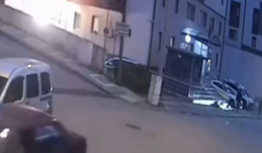 Arsin’de korkutan patlama! Polis araçlarının üzerine cisim düştü