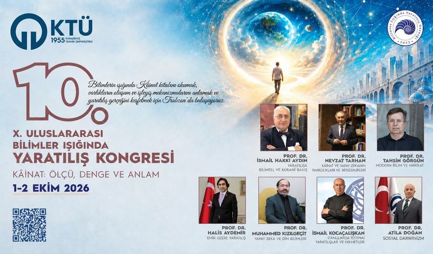 KTÜ DE BİLİMİN IŞIĞINDA YARATILIŞ KONGRESİ GERÇEKLEŞECEK