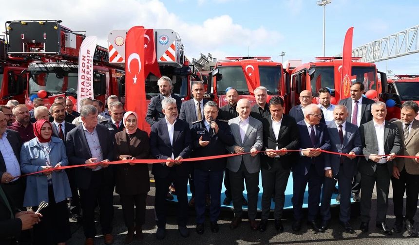 TRABZON İTFAİYESİ'NE 9 YENİ ARAÇ KAZANDIRILDI