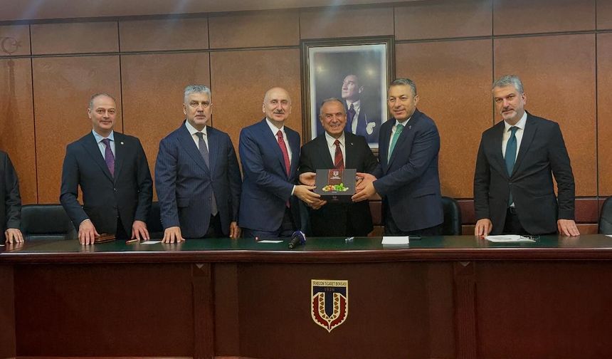 Trabzon protokolünden Ticaret Borsası’na hayırlı olsun ziyareti