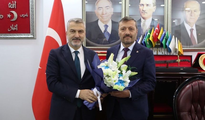 Mumcu’dan MHP İl Başkanı Hacısalihoğlu’na hayırlı olsun ziyareti