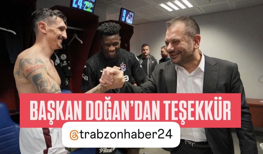 Ertuğrul Doğan’dan Teşekkür